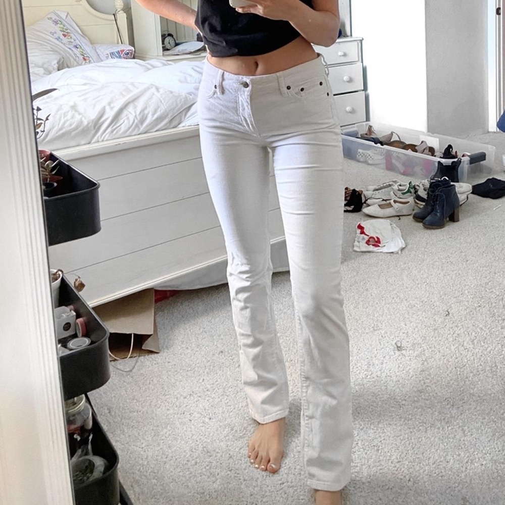 Corduroy straight leg Ralph Lauren white